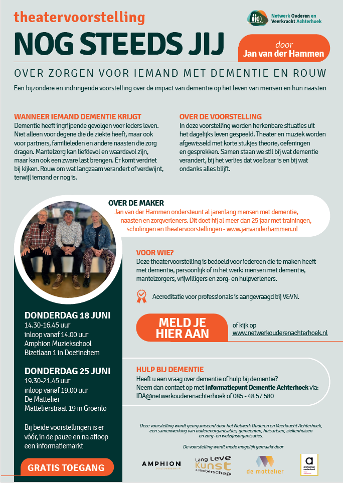 Flyer Theatervoorstelling Nog Steeds Jij